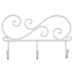 Вешалка ЗМИ Кружева 3 (ВН 275) белое серебро