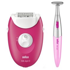 Эпилятор Braun 3-420 Silk-epil 3 розовый