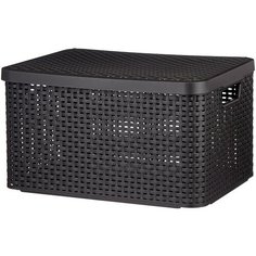 CURVER Корзина с крышкой Rattan Style Box L 24x44x33см темно-коричневый