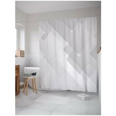 Штора для ванной JoyArty Серые формы 180х200 (sc-20872)