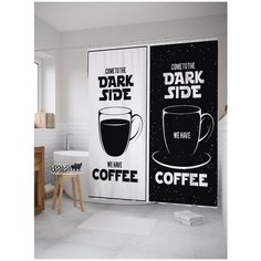 Штора для ванной JoyArty Кофе темной стороны 180х200 (sc-23704)