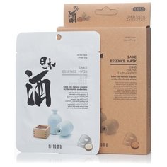 Mitomo Essence Mask Sake Очищающая тканевая маска c экстрактом саке, 25 г, 6 шт.