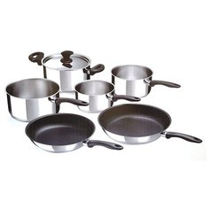 Набор посуды Beka Integral 12904624 7 пр. серебристый/черный