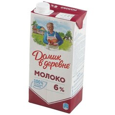 Молоко Домик в деревне ультрапастеризованное 6%, 0.95 кг