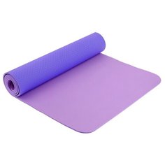 Коврик Sangh Yoga mat двухцветный, 183х61х0.6 см сиреневый однотонный