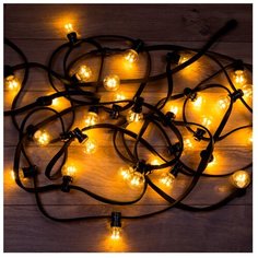 Гирлянда NEON-NIGHT LED Galaxy Bulb String, 331-321, 1000 см, 30 ламп, желтый/черный провод