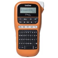 Термотрансферный принтер этикеток Brother PT-E110VP оранжевый/черный