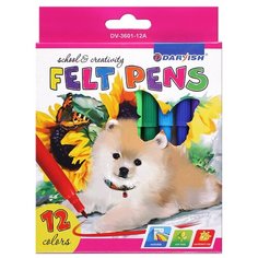 Darvish Набор фломастеров Felt Pens (DV-3601-12A), 12 шт.