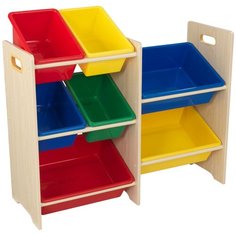 Стеллаж KidKraft с 7 контейнерами 83x30x74 см Яркий