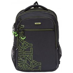 Рюкзак Grizzly RU-922-2 16, черный/салатовый