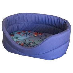 Лежак для собак и кошек ZOOexpress Дикие травы №4 53х38х18 см сиреневый