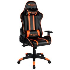 Компьютерное кресло Canyon CND-SGCH3 игровое, обивка: искусственная кожа, цвет: черный/оранжевый