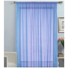 Тюль Amore Mio RR 2024 на ленте 270 см голубой