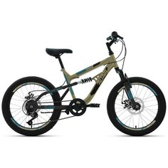 Подростковый горный (MTB) велосипед ALTAIR MTB FS 20 Disc (2020) бежевый 14" (требует финальной сборки)