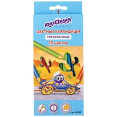 Юнландия Карандаши цветные Юнландик быстрее всех, 12 цветов (181388)