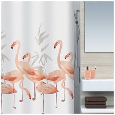 Штора для ванной Spirella Flamingo 180x200 розово-оранжевый