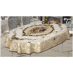 Скатерть DO & CO Bera Lux 9857 160х220 см бежевый