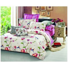 Постельное белье 1.5-спальное Вальтери C-173, Сатин, 70x70 Valtery