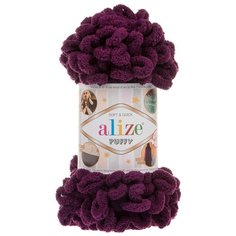 Пряжа Alize Puffy, 100 г, 9 м, 5 шт., 111 сливовый