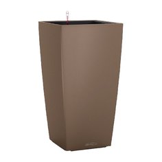Кашпо LECHUZA Cubico Color 22, c автополивом 22 x 22 x 41 см мускатный орех