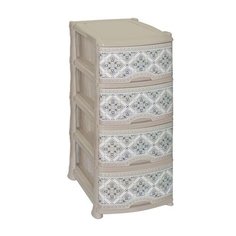 Комод Violet Мозаика 4 секции , размер: 39х47 см , цвет: латте