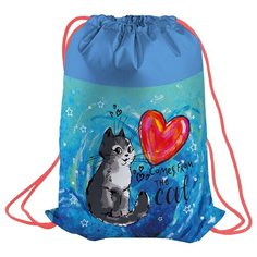 Berlingo Мешок для обуви Heart (MS09251) голубой/красный