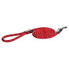 Поводок для собак Rogz Rope Long Fixed Lead красный 1.8 м 9 мм