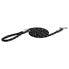 Поводок для собак Rogz Rope Long Fixed Lead черный 1.8 м 12 мм