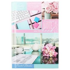 Блокнот А6,96л,клетка,7БЦ,глянцевая ламинация ПАСТЕЛЬНЫЕ ТОНА 96-6584 3 штуки Проф Пресс