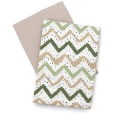 Многоразовые пеленки UNDER the BLANKET фланель 115х115 см зеленый/зигзаг 2 шт.
