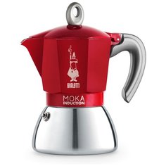 Гейзерная кофеварка Bialetti New Moka Induction (6 чашек), красный