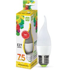 Лампа светодиодная ASD LED-СВЕЧА НА ВЕТРУ-STD 3000K, E27, CA37, 7.5Вт