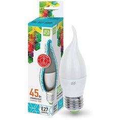 Лампа светодиодная ASD LED-СВЕЧА НА ВЕТРУ-STD 4000K, E27, CA37, 5Вт