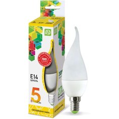 Лампа светодиодная ASD LED-СВЕЧА НА ВЕТРУ-STD 3000K, E14, CA37, 5Вт
