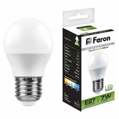 Лампа светодиодная Feron LB-550 25806, E27, G45, 9Вт