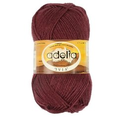 Пряжа Adelia Ivia, 100 % акрил, 62 г, 150 м, 4 шт., №160 красно-коричневый