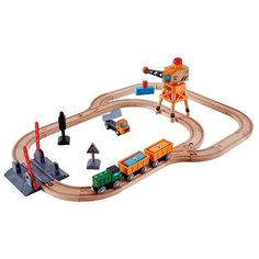 Hape Игровой набор Железная дорога с краном, E3732
