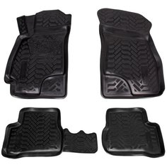 Ковры (3D с подпят.) для Hyundai Accent II (00-12) 4 шт., выс.борт, полимер., черн. Airline