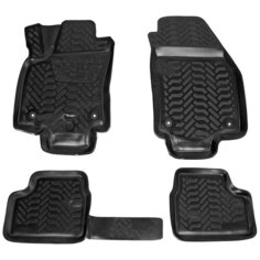 Ковры (3D с подпят.) для Opel Astra Family (H) (04-14) 5 шт., выс.борт, полимер., черн. Airline