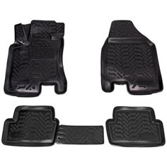 Ковры (3D с подпят.) для Nissan Qashqai (07-14) 4 шт., выс.борт, полимер., черн. Airline