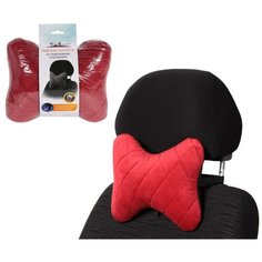 Подушка-косточка на подгол. "Алькантара", ткань, 1 шт., красная Airline