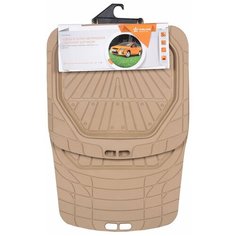 Ковры в салон с выс. бортиком, ПВХ, универсальные, бежевые, компл. 4 шт. Airline