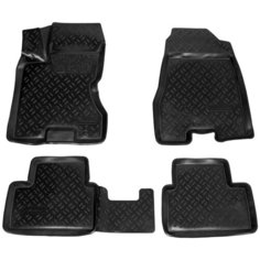 Ковры (3D с подпят.) для Nissan X-Trail (07-14) 4 шт., выс.борт, полимер., черн. Airline