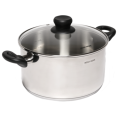 Кастрюля DOSH | HOME TAURUS, 5.5 л, серебристая