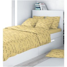 Постельное белье 1.5-спальное Amore Mio Ojos, поплин, 50 х 70 см, желтый