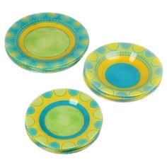 Столовый сервиз Luminarc Propriano Turquoise P8141, 6 персон, 18 предм., желтый/голубой/зеленый