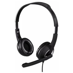 Наушники с микрофоном Hama Essential HS 300 черный/серебристый 2м мониторные (00053982)