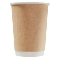 Стакан бумажный 300мл для горячего двухслойный крафт, 25 шт Formacia