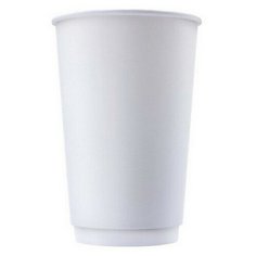 Стакан бумажный 400мл для горячего двухслойный белый, 25 шт Formacia