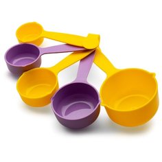 Набор мерных ложек APOLLO "Scope" 5 пр. желтый-фиолетовый